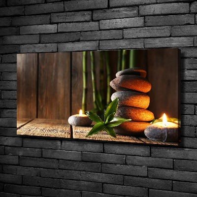 Canvas wall art Zen bamboo stones