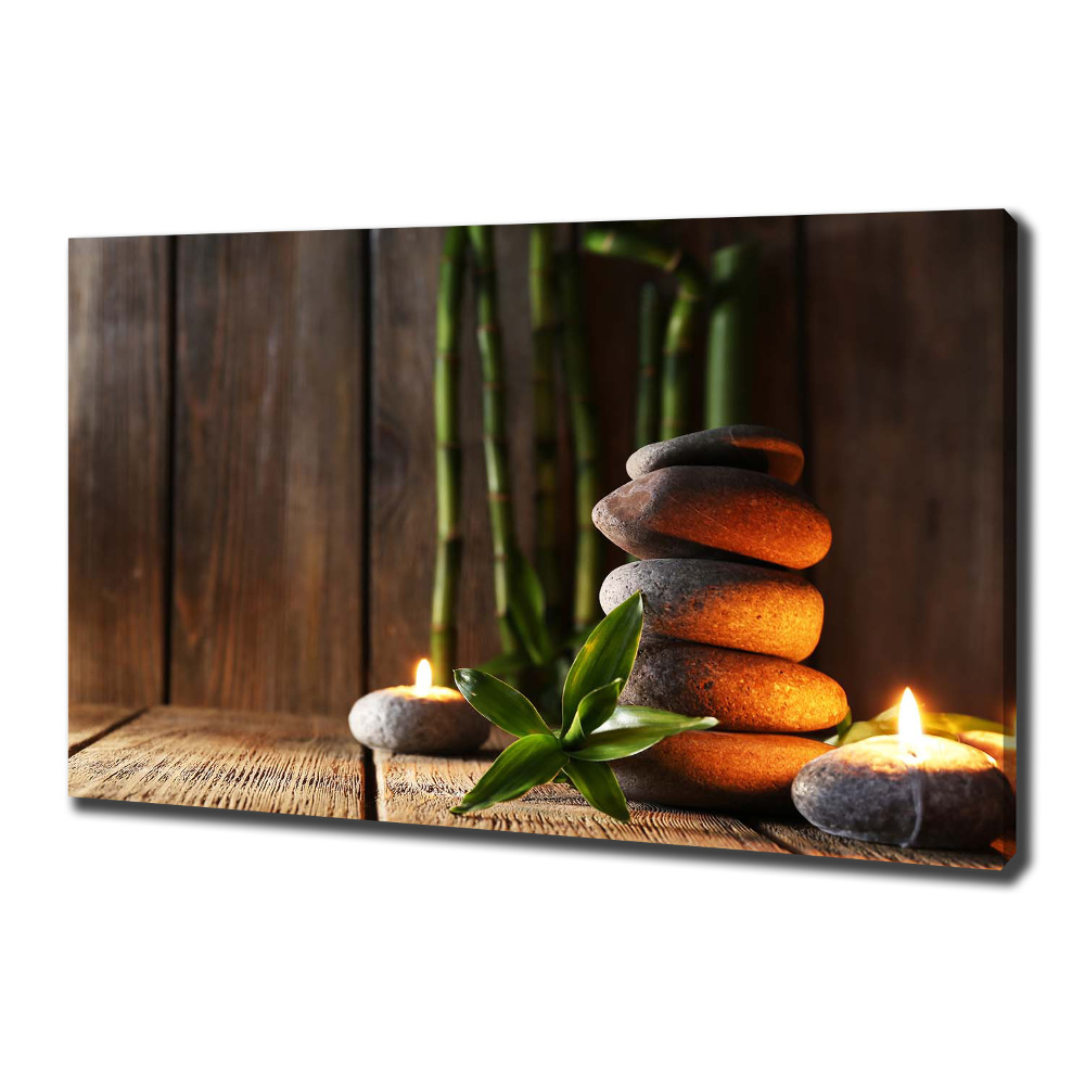 Canvas wall art Zen bamboo stones