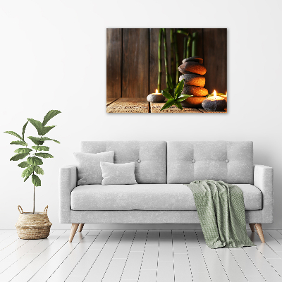 Canvas wall art Zen bamboo stones