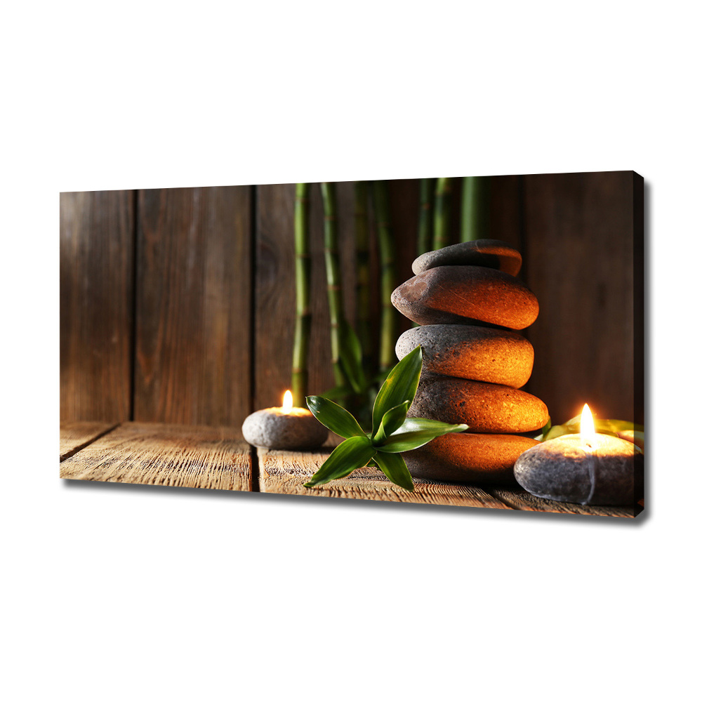 Canvas wall art Zen bamboo stones