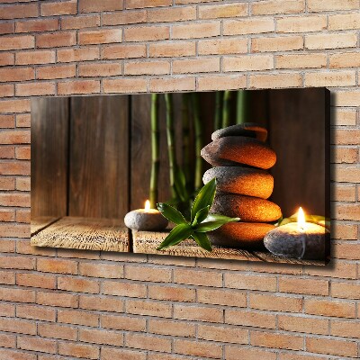 Canvas wall art Zen bamboo stones