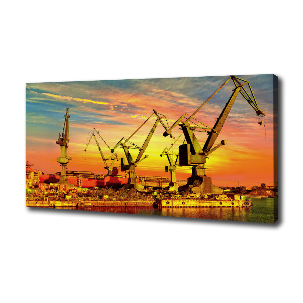 Canvas wall art Shipyard in Gdańsk