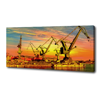 Canvas wall art Shipyard in Gdańsk