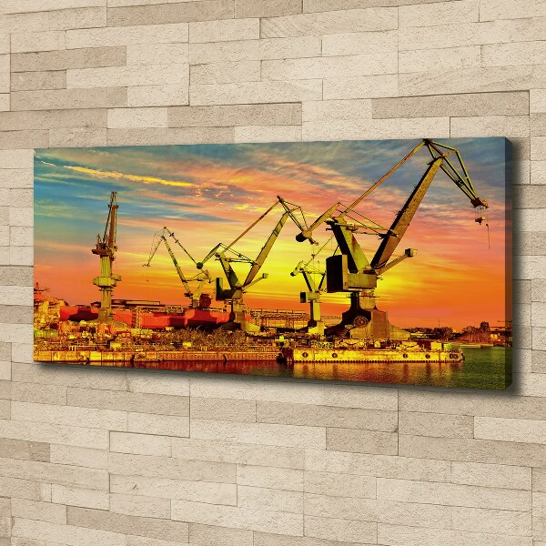 Canvas wall art Shipyard in Gdańsk