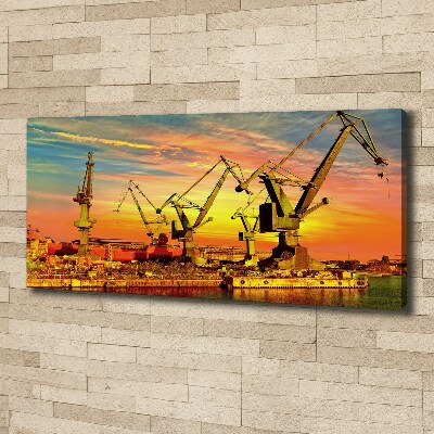 Canvas wall art Shipyard in Gdańsk