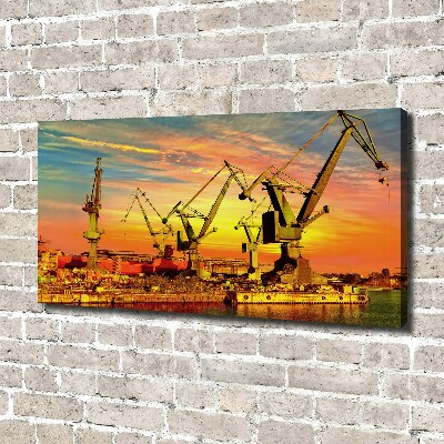 Canvas wall art Shipyard in Gdańsk