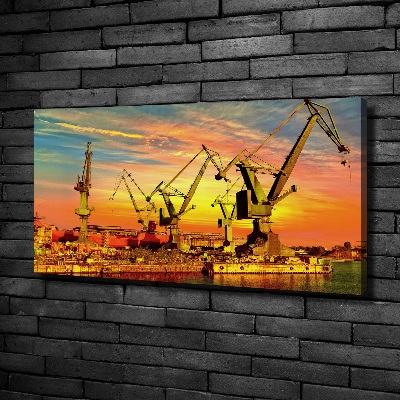 Canvas wall art Shipyard in Gdańsk