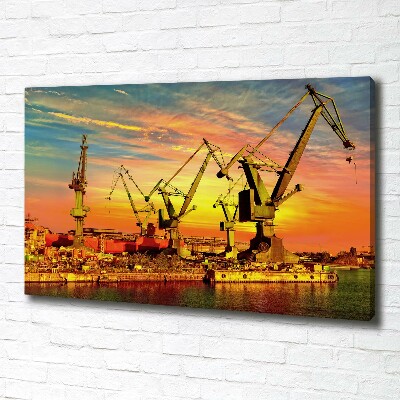 Canvas wall art Shipyard in Gdańsk