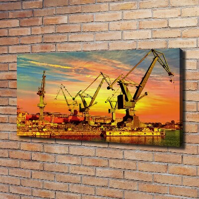 Canvas wall art Shipyard in Gdańsk