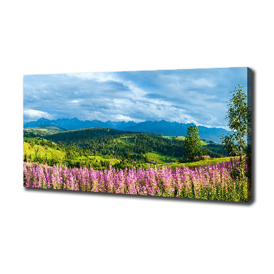 Canvas wall art Lavender in the mountains