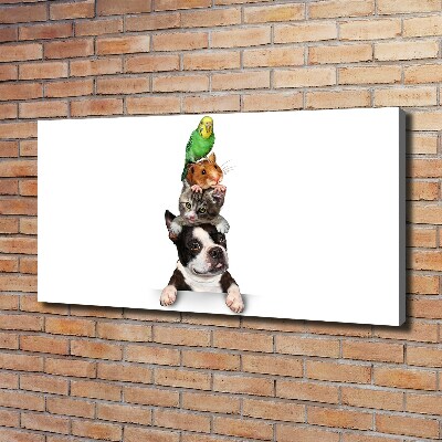 Canvas wall art Animal group