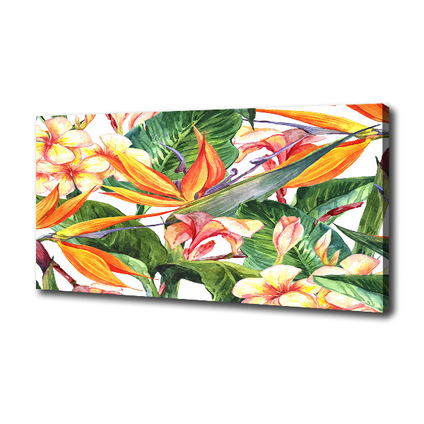 Canvas wall art Tropical flowers