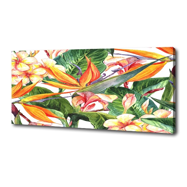 Canvas wall art Tropical flowers