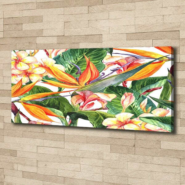 Canvas wall art Tropical flowers