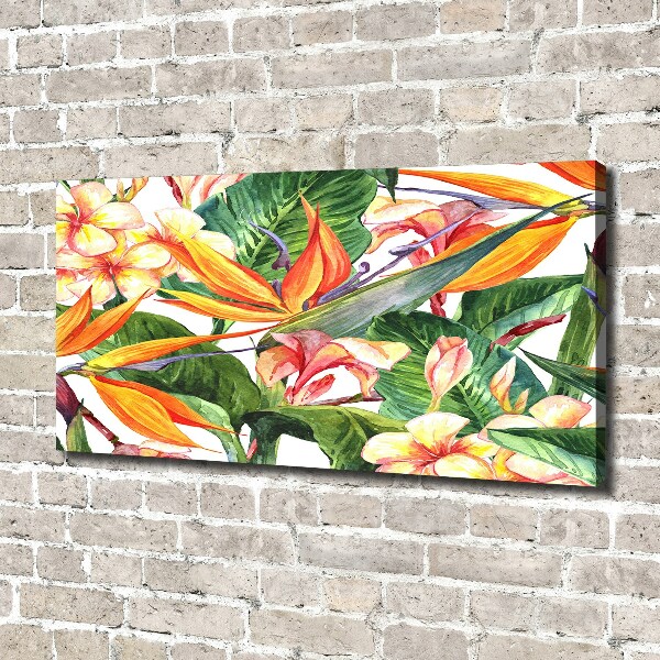 Canvas wall art Tropical flowers