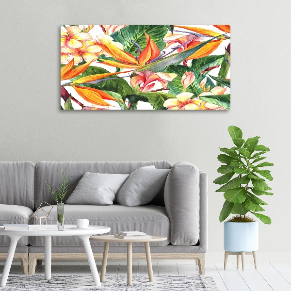 Canvas wall art Tropical flowers