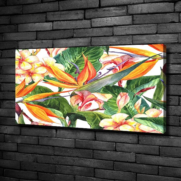 Canvas wall art Tropical flowers