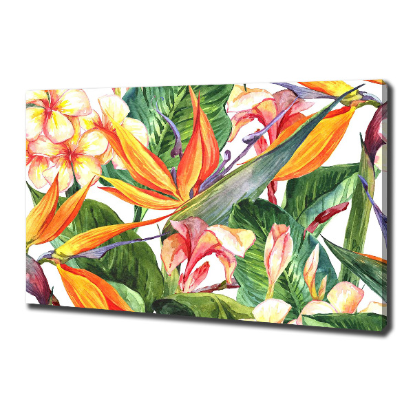 Canvas wall art Tropical flowers