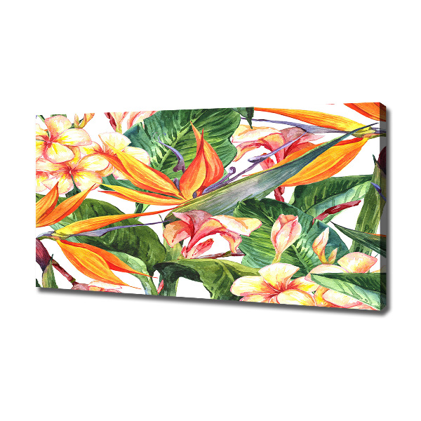 Canvas wall art Tropical flowers