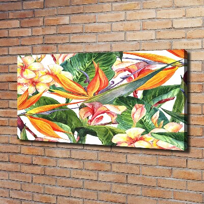 Canvas wall art Tropical flowers