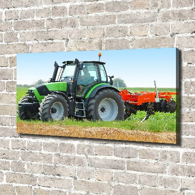 Canvas wall art Tractor in the field