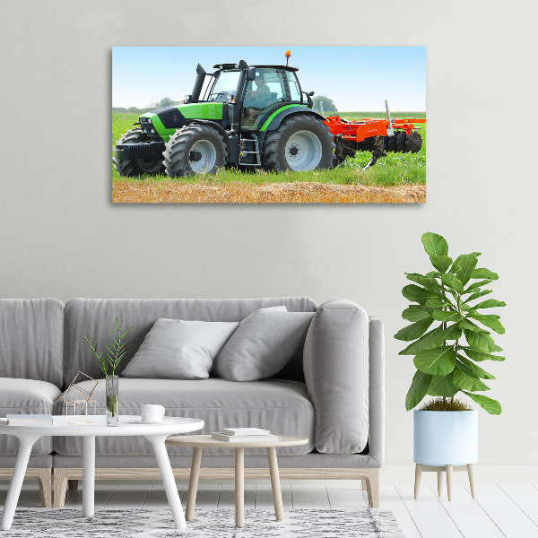 Canvas wall art Tractor in the field