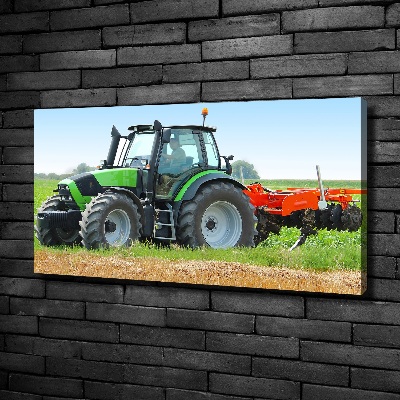 Canvas wall art Tractor in the field