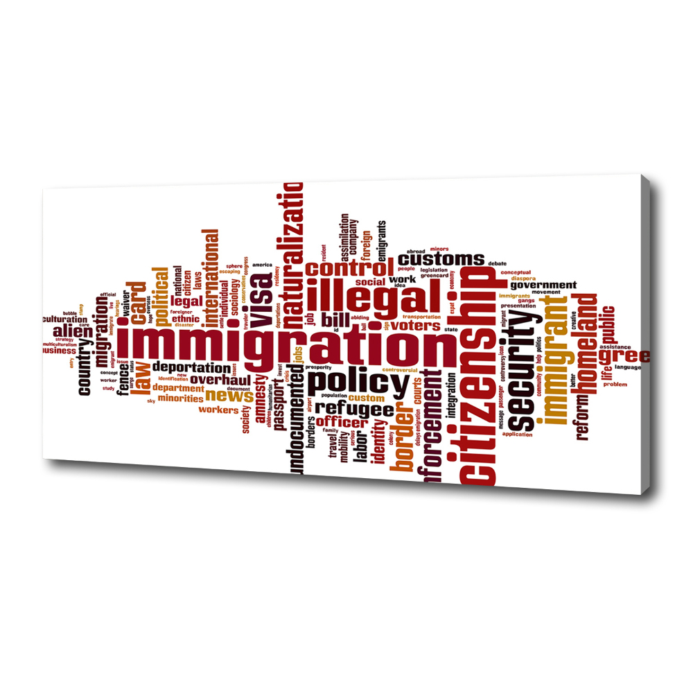 Canvas wall art Immigration