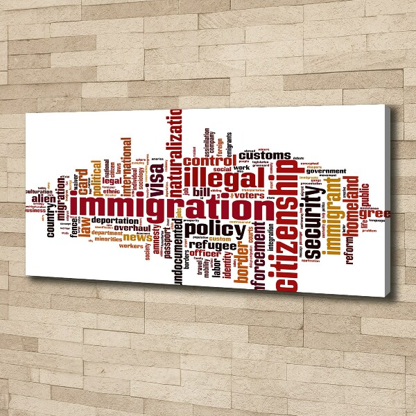 Canvas wall art Immigration