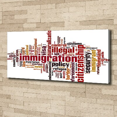 Canvas wall art Immigration