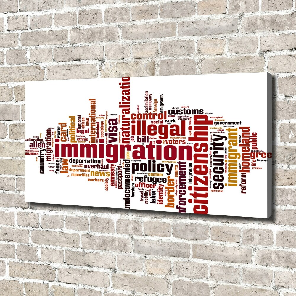 Canvas wall art Immigration