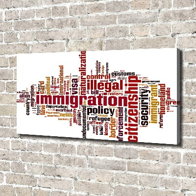 Canvas wall art Immigration