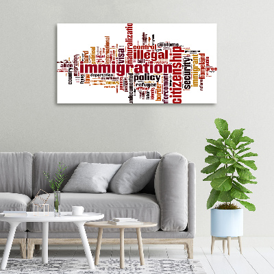 Canvas wall art Immigration