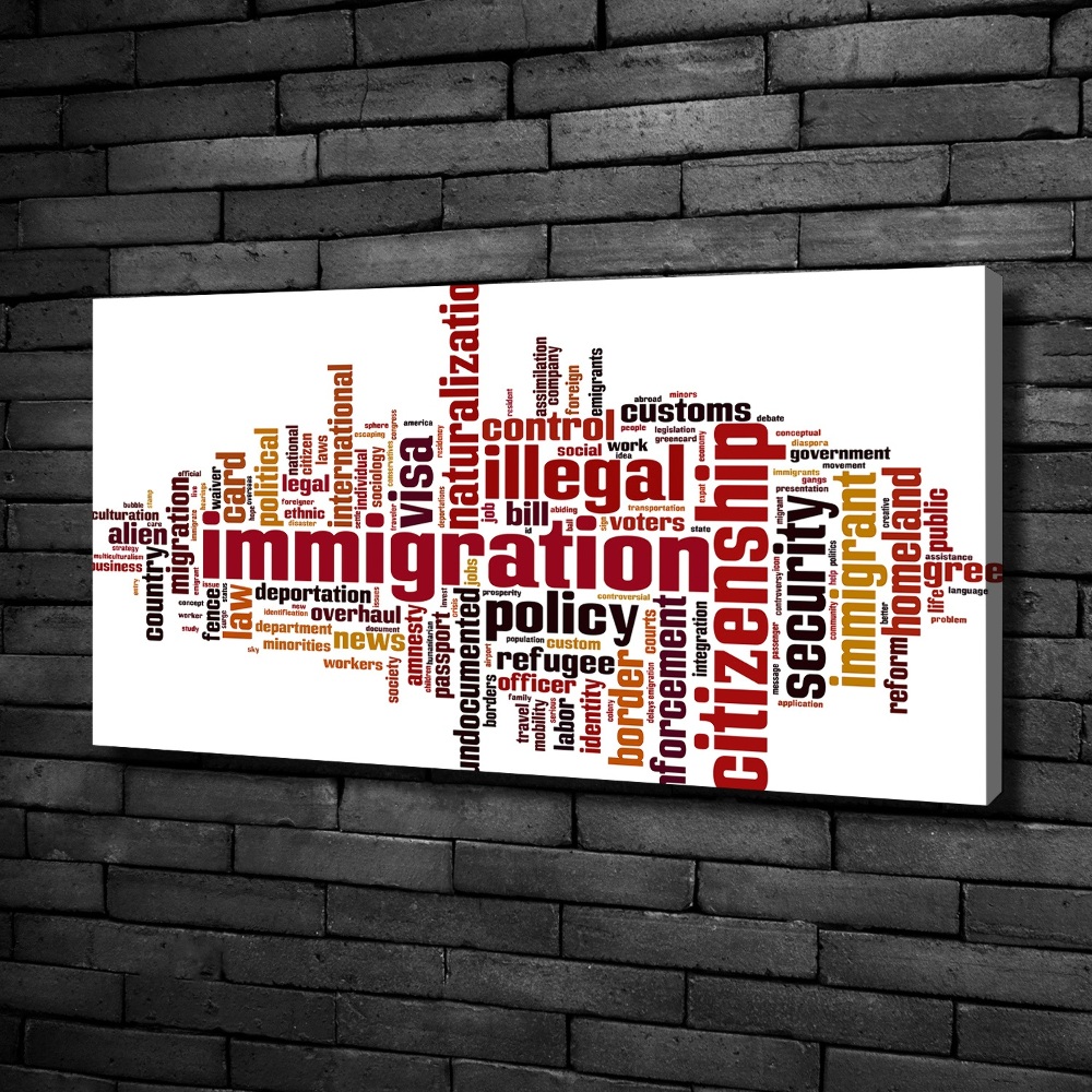 Canvas wall art Immigration