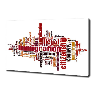 Canvas wall art Immigration