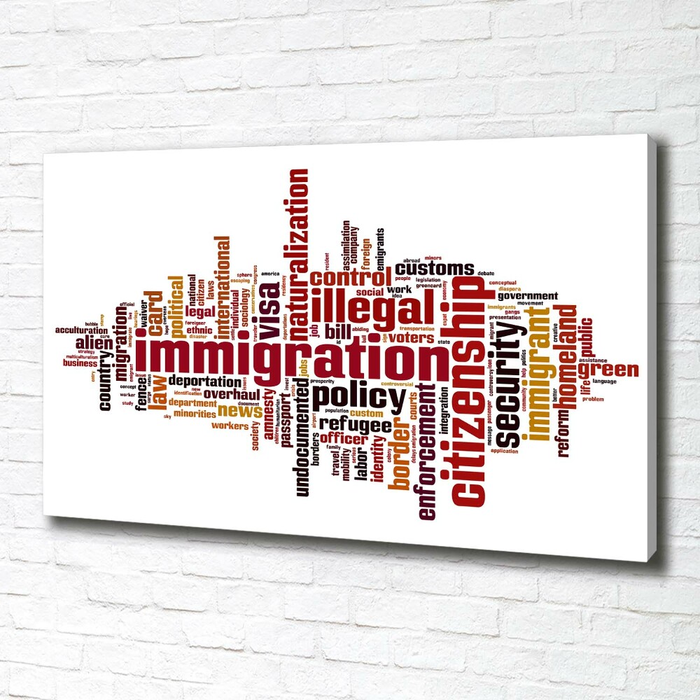 Canvas wall art Immigration