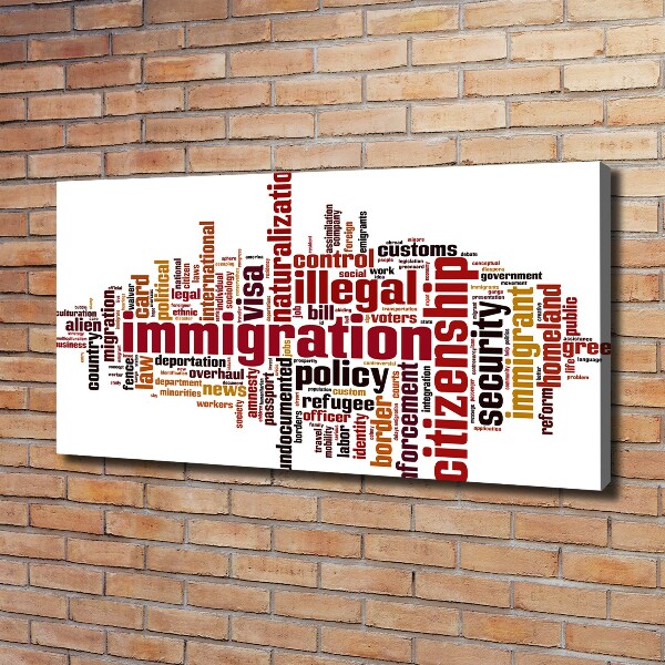 Canvas wall art Immigration