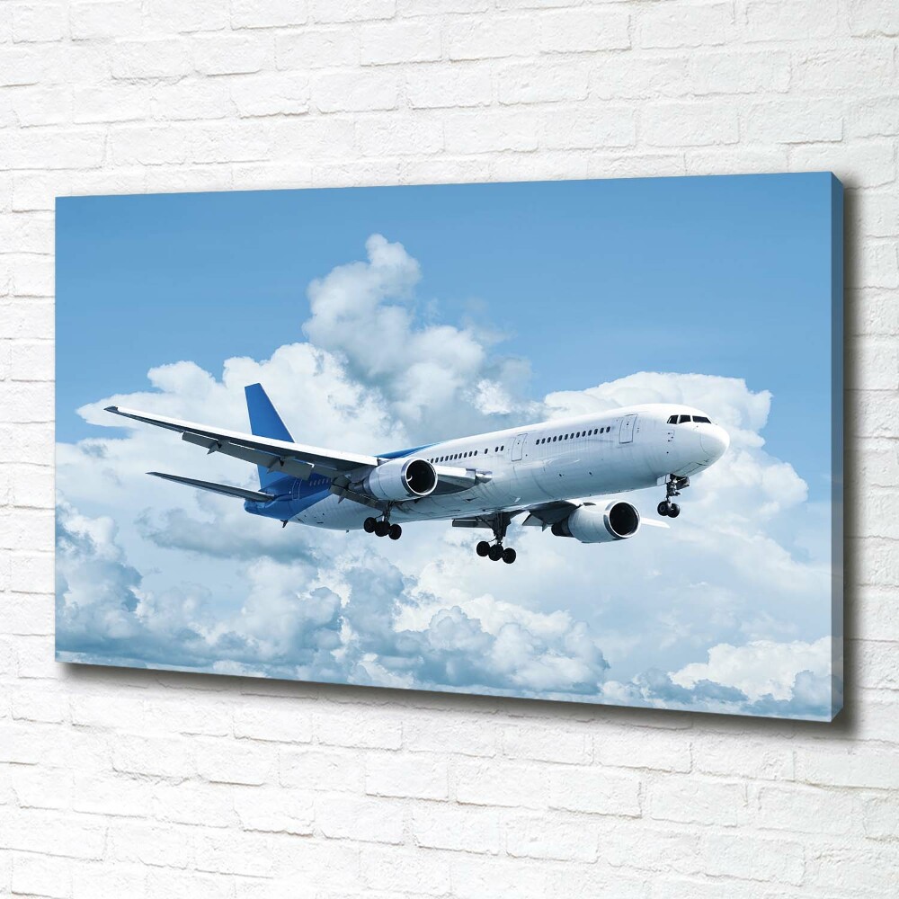 Canvas wall art Plane in the sky