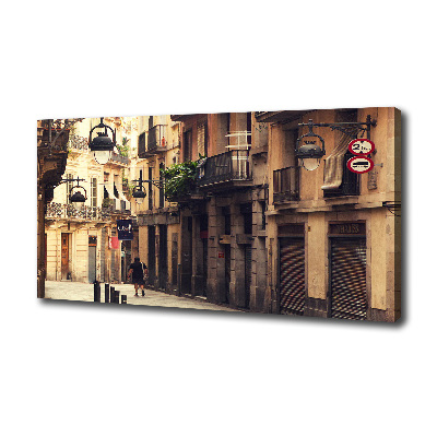 Canvas wall art Barcelona streets