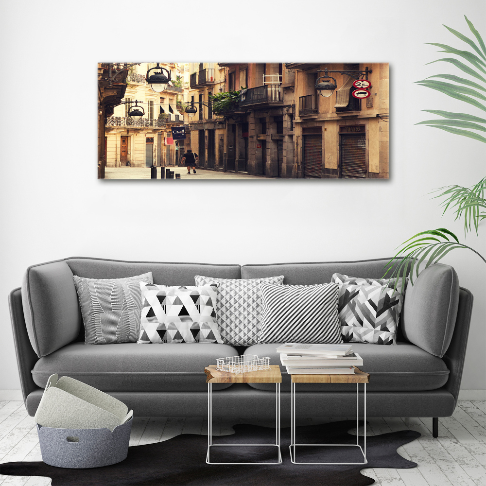 Canvas wall art Barcelona streets