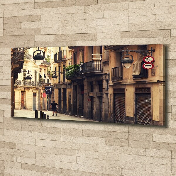 Canvas wall art Barcelona streets