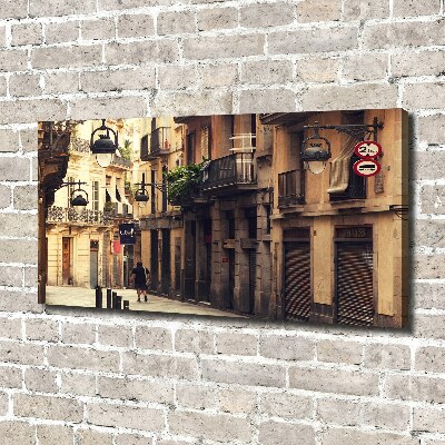 Canvas wall art Barcelona streets