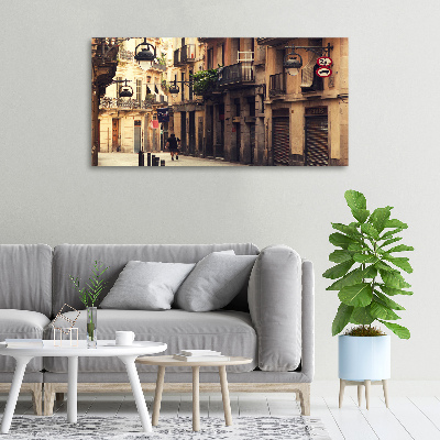 Canvas wall art Barcelona streets