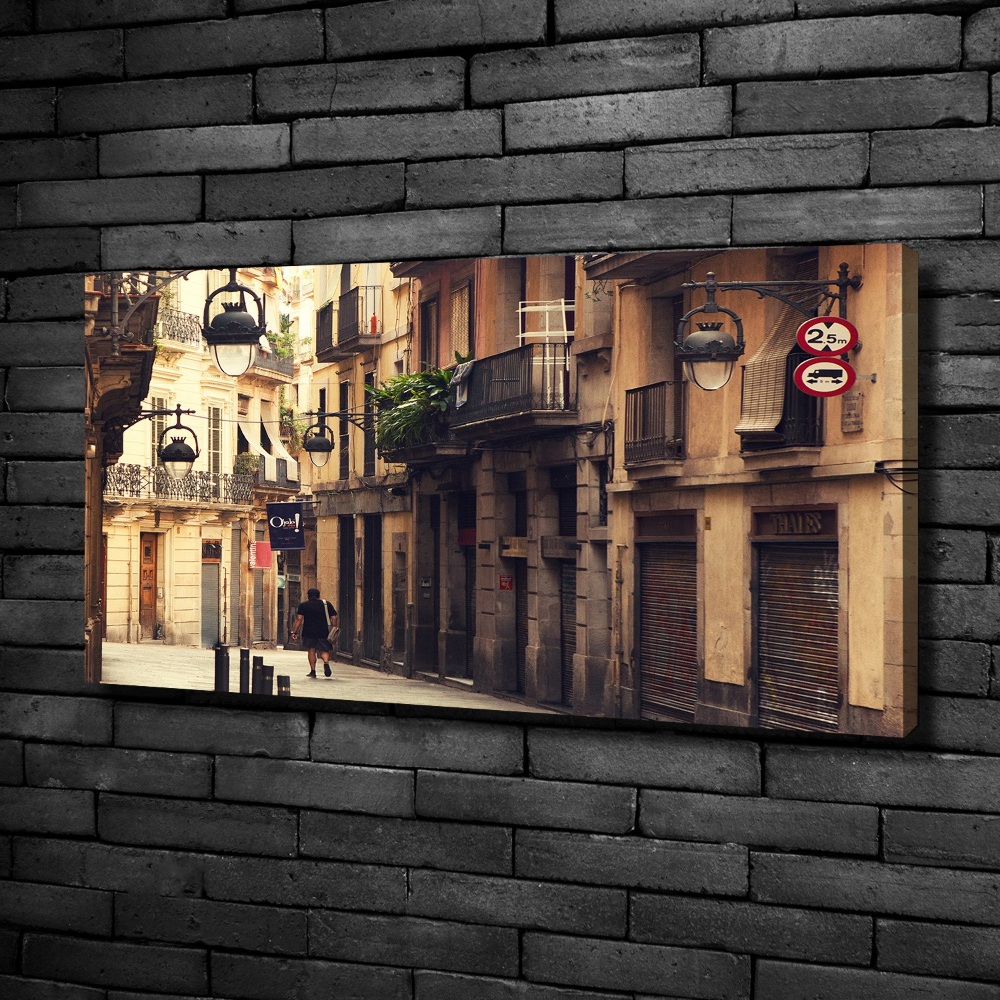 Canvas wall art Barcelona streets