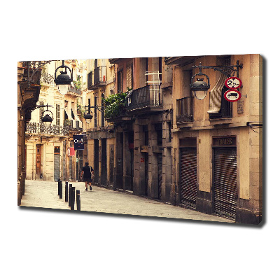 Canvas wall art Barcelona streets