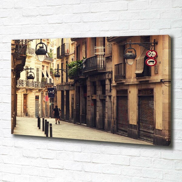 Canvas wall art Barcelona streets