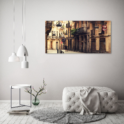 Canvas wall art Barcelona streets