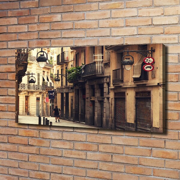 Canvas wall art Barcelona streets