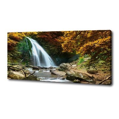 Canvas wall art Waterfall in the forest