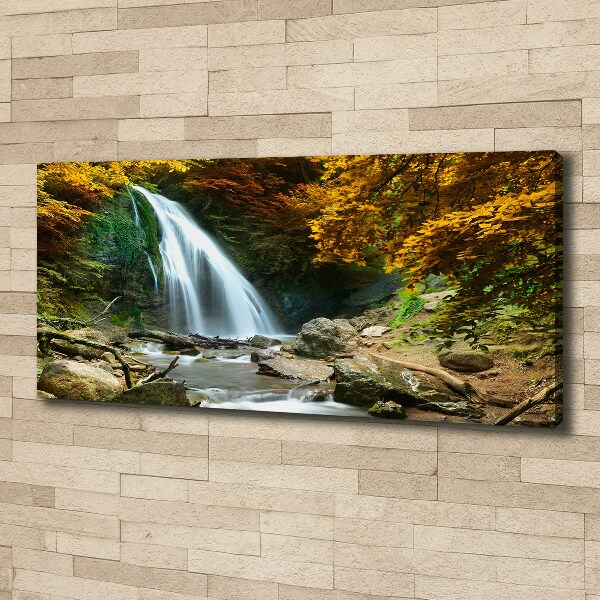 Canvas wall art Waterfall in the forest